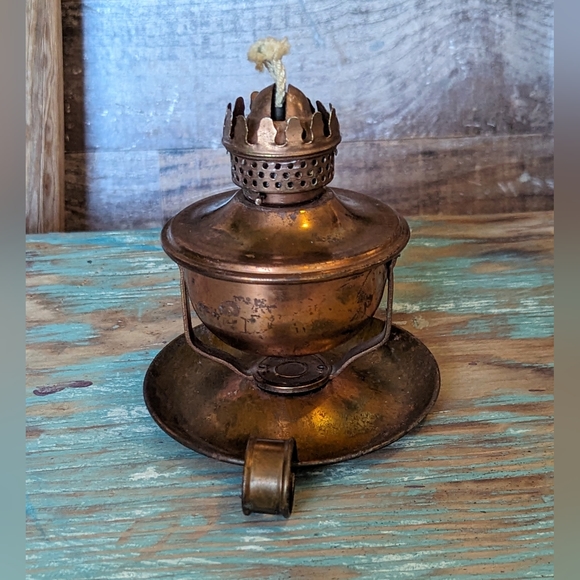 Vintage Hilco Brit Empire Swivel Copper Oil Lamp - Picture 7 of 12